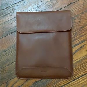 Leather LL Bean flannel- lined iPad case